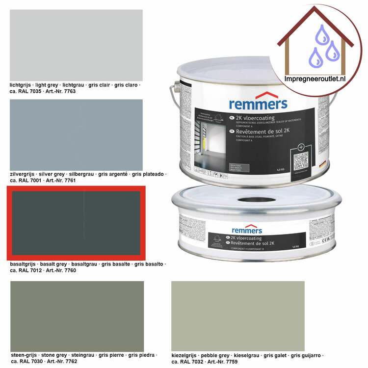 2k Vloercoating basaltgrijs