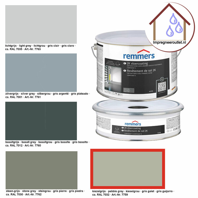 2k Bodenbeschichtung Remmers kieselgrau