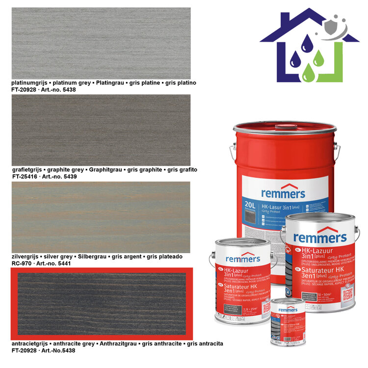 HK Lazuur grey protect antracite grey 5L