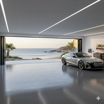 PU garagevloer coating RAL 7001 zilvergrijs