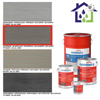 HK Lazuur grafietgrijs 750ml