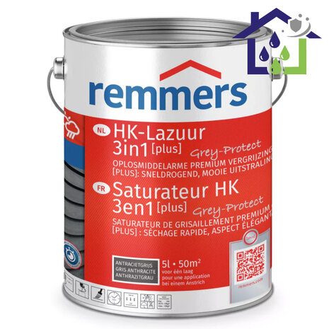 HK Lazuur grey protect antracite grey 5L