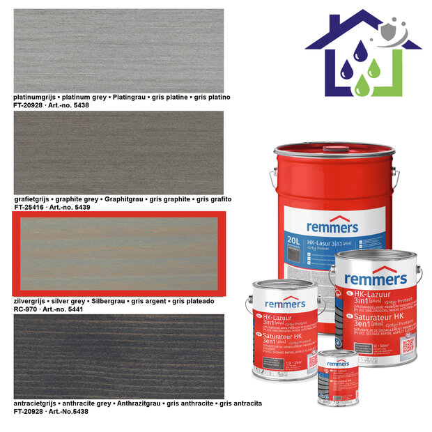 HK Lasur silbergrau grey protect 20L