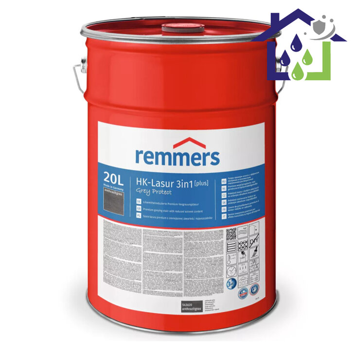 HK Lasur silbergrau grey protect 20L