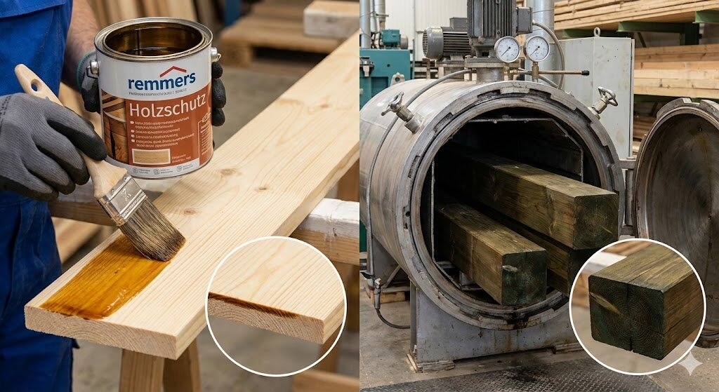 Difference between surface impregnation and deep impregnation