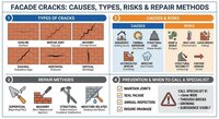 Facade cracks: causes, types & repair
